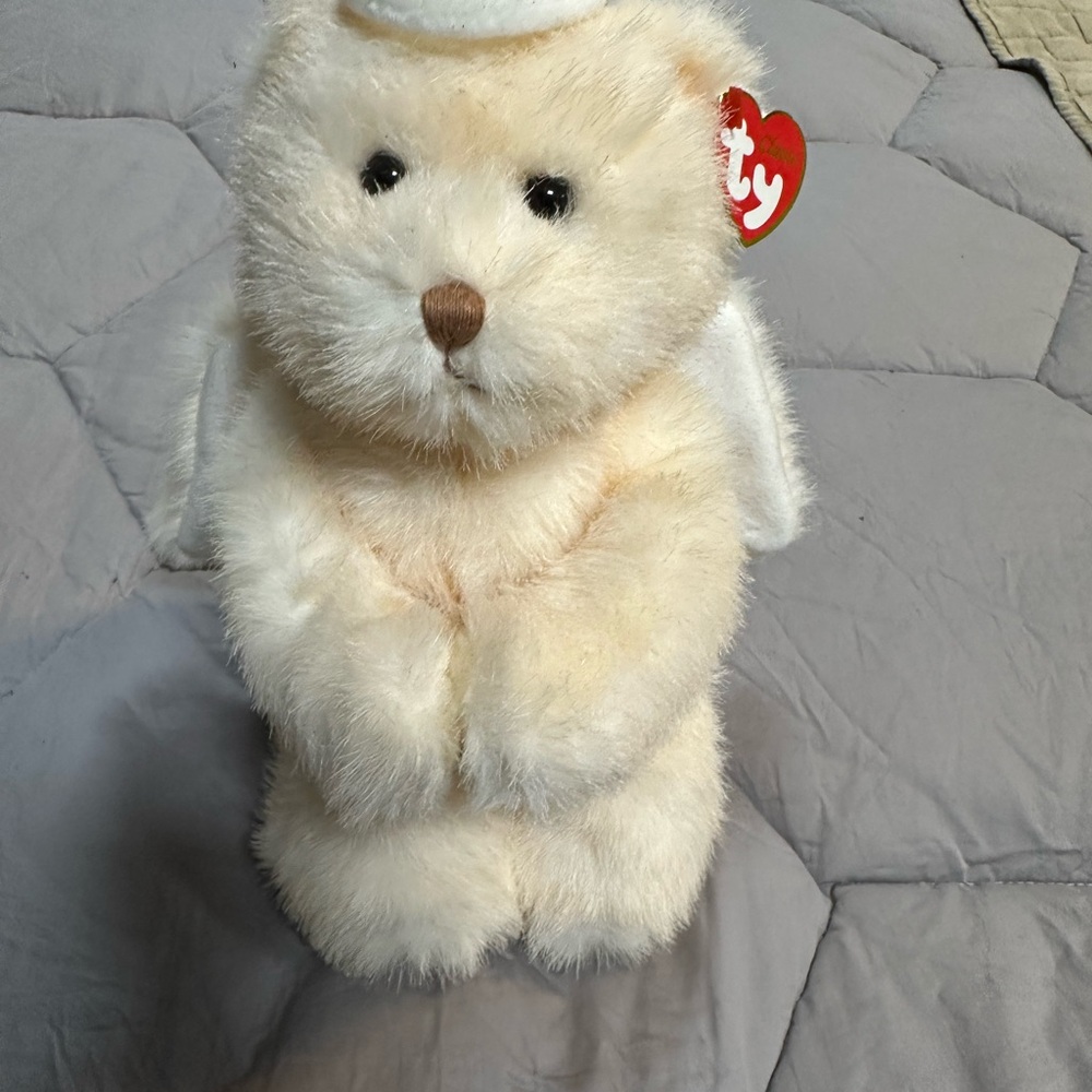 Ty Classic Fluffy Angel Bear